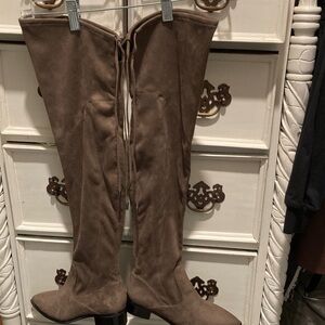 Marc Fisher Taupe Over-the-Knee Boots